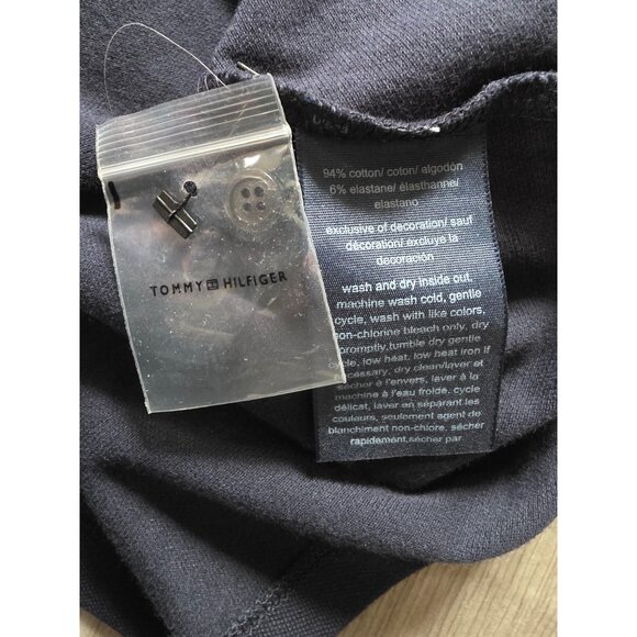 Tommy Hilfiger Black Polo Shirt XL Cotton Blend Short Sleeve New - Picture 4 of 6